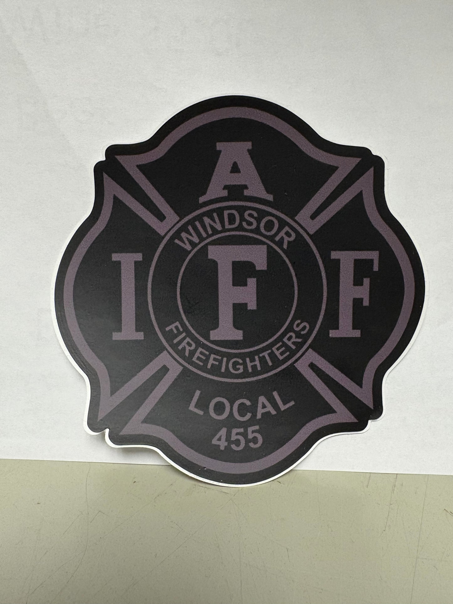 IAFF Local 455 Black Decal
