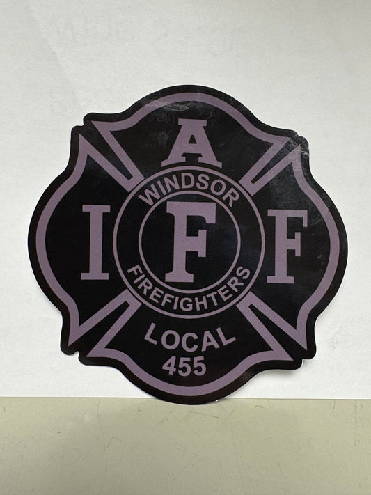 IAFF Local 455 Black Decal